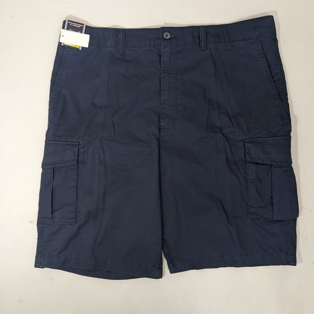 NEW Tall Mens Roundtree & Yorke Casuals Cargo Shorts Cotton 11"I Navy